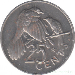 Монета. Британские Виргинские острова. 25 центов 1973 год.