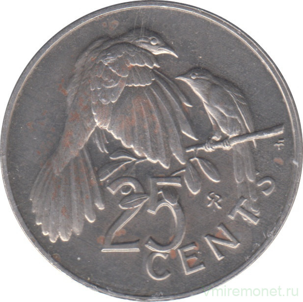 Монета. Британские Виргинские острова. 25 центов 1973 год.