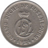 Монета. Люксембург. 10 сантимов 1924 год. ав.