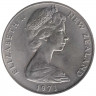 Монета. Новая Зеландия. 1 доллар 1971 год.