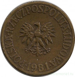 Монета. Польша. 5 злотых 1981 год.