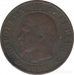 Монета. Франция. 5 сантимов 1856 год. BB.