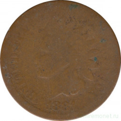 Монета. США. 1 цент 1881 год.