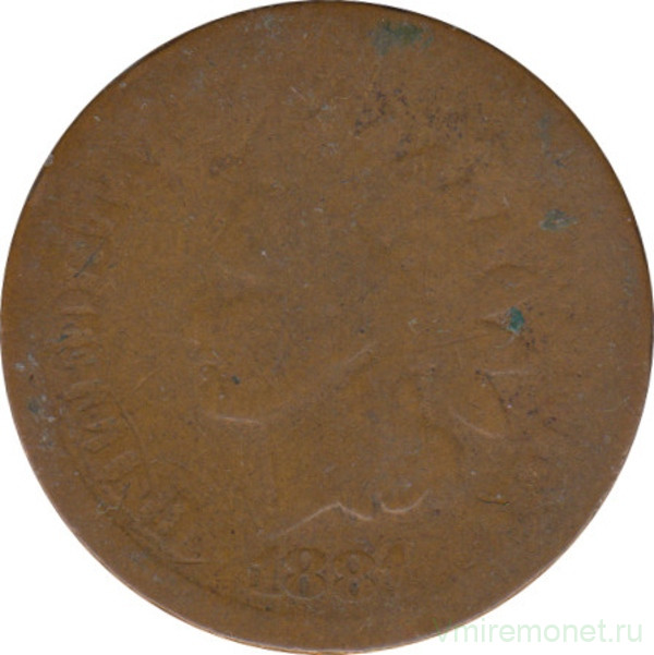 Монета. США. 1 цент 1881 год.