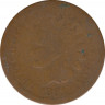 Монета. США. 1 цент 1881 год. ав.