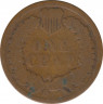 Монета. США. 1 цент 1881 год. рев.