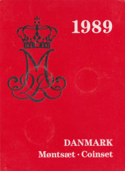 Монета. Дания. Набор разменных монет в буклете. 1989 год.