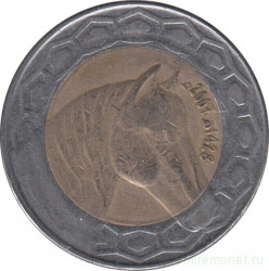 Монета. Алжир. 100 динаров 2007 год.
