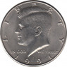 Монета. США. 50 центов 1991 год. Монетный двор D. ав.