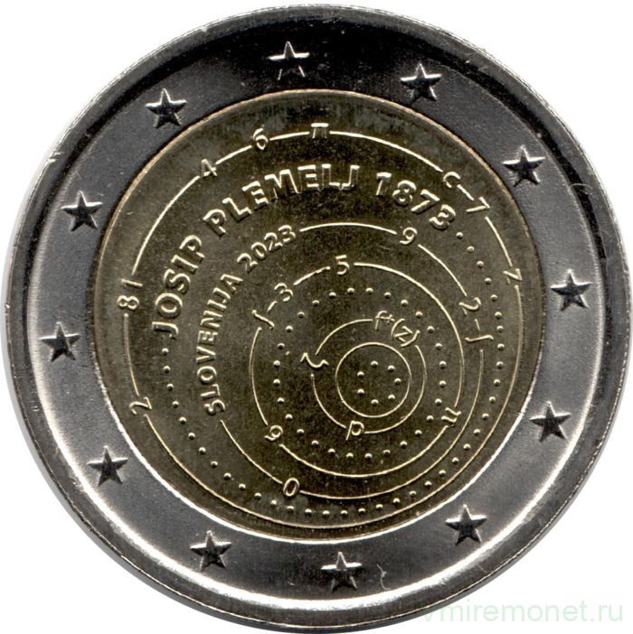 Монета. Словения. 2 евро 2023 год. 150 лет со дня рождения Йосипа Племеля.