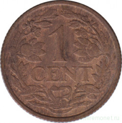 Монета. Нидерланды. 1 цент 1917 год.