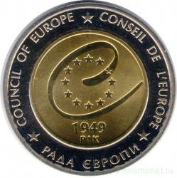 Монета. Украина. 5 гривен 2009 год. 60 лет Совету Европы.