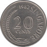 Монета. Сингапур. 20 центов 1982 год. ав.