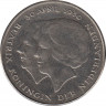 Монета. Нидерланды. 1 гульден 1980 год. Коронация королевы Беатрис. ав.