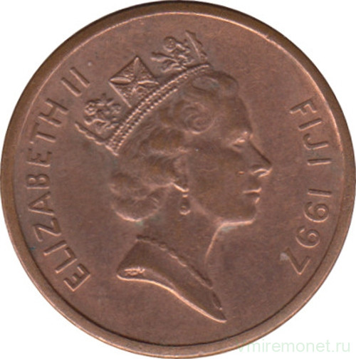 Монета. Фиджи. 1 цент 1997 год.