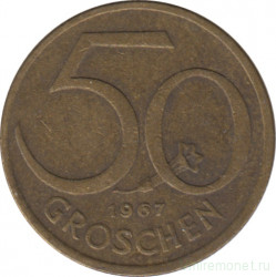 Монета. Австрия. 50 грошей 1967 год.