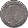 Аверс. Монета. Швеция. 1 крона 2000 год (старый тип).