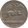 Аверс. Монета. Албания. 1 лек 1930 год.