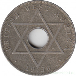Монета. Британская Западная Африка. 1/2 пенни 1936 год. Эдвард VIII. Без отметки монетного двора.