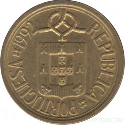 Монета. Португалия. 10 эскудо 1992 год.