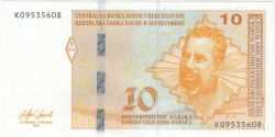 Банкнота. Босния и Герцеговина. 10 конвертируемых марок 2024 год. Тип 80а(4).