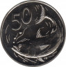 Монета. Острова Кука. 50 центов 1975 год. FM. рев.