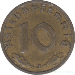 Монета. Германия. Третий Рейх. 10 рейхспфеннигов 1938 год. Монетный двор - Гамбург (J).