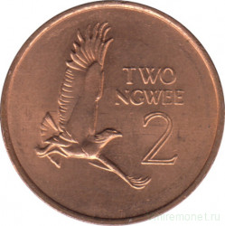 Монета. Замбия. 2 нгве 1983 год.