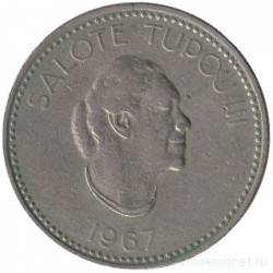 Монета. Тонга. 10 сенити 1967 год.
