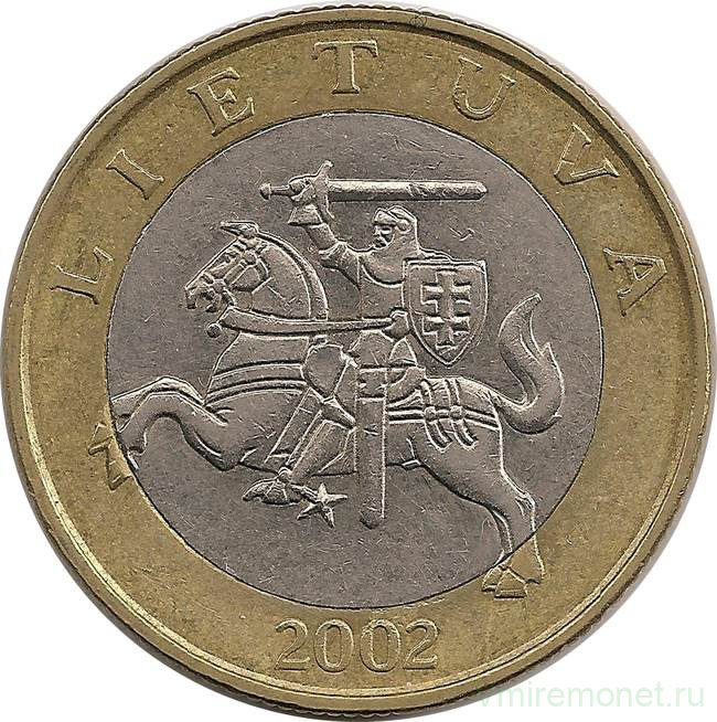 Монета. Литва. 2 лита 2002 год.