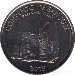 Монета. Панама. 1/2 бальбоа 2015 год. Монастырь Сан-Хосе.