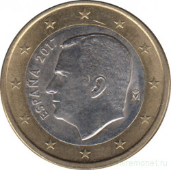 Монета. Испания. 1 евро 2017 год.