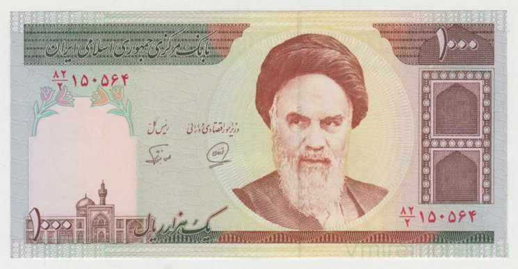 Банкнота. Иран. 1000 риалов 1992 год. Тип B.