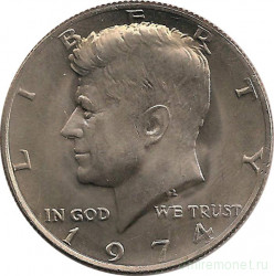 Монета. США. 50 центов 1974 год.
