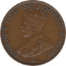 Монета. Гонконг. 1 цент 1933 год. рев.