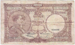 Банкнота. Бельгия. 20 франков 1941 год. 02.04.1947. Тип 116.