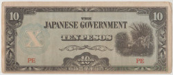 Банкнота. Филиппины. Японская оккупация. 10 песо 1942 год.
