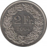  Монета. Швейцария. 2 франка 2004 год. ав.