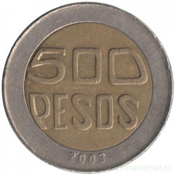 Монета. Колумбия. 500 песо 2003 год. 