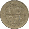 Аверс. Монета. Исландия. 100 крон 1995 год.