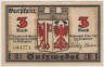 Бона. Нотгельд. Германия. Город Зальцведель. 3 марки 1921 год. Вариант 1162.2.а.6. ав.