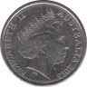 Монета. Австралия. 5 центов 2013 год. ав.