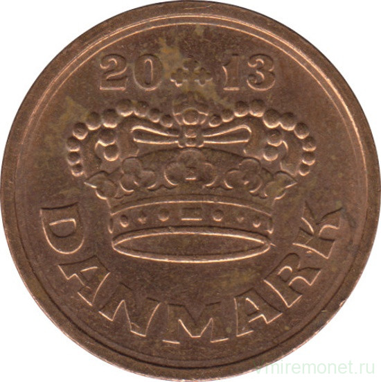 Монета. Дания. 50 эре 2013 год.