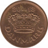 Монета. Дания. 50 эре 2013 год. ав.