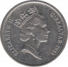 Монета. Гибралтар. 10 пенсов 1988 год. "АА" на реверсе. ав.