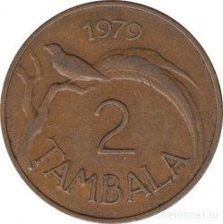 Монета. Малави. 2 тамбалы 1979 год.