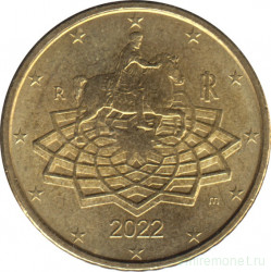 Монета. Италия. 50 центов 2022 год.