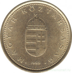 Монета. Венгрия. 1 форинт 1999 год.