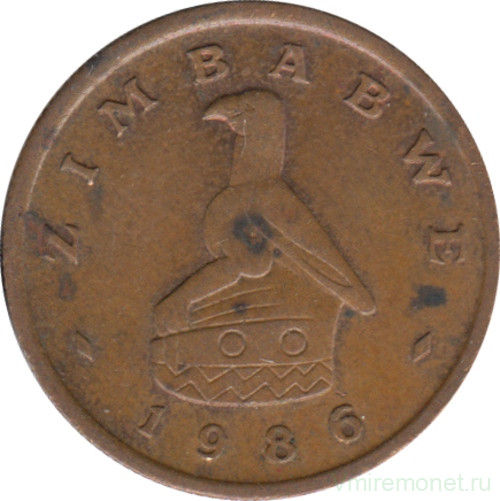 Монета. Зимбабве. 1 цент 1986 год.