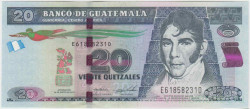 Банкнота. Гватемала. 20 кетцалей 2015 год. Тип 124е.